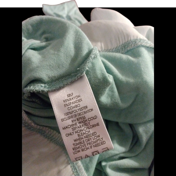 Lace Layered Bottom Tunic Laurie Goldstein Mint Lightweight Soft Romantic S - Picture 8 of 9